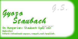 gyozo staubach business card